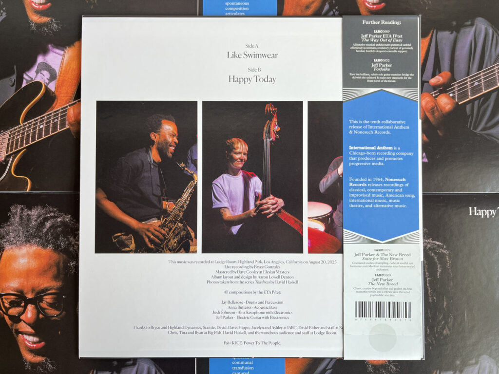 Jeff Parker ETA IVtet - Happy Today Jeff Parker ETA IVtet - Happy Today